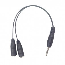Переходник 2x 3.5St.plug - 3.5St.jack <> stereo Черный