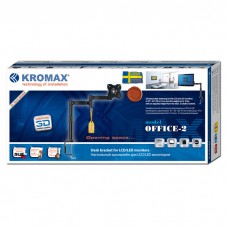 Кронштейн Kromax Office-2 Vesa до 100x100 15-34' max 10кг gray для одного монитора