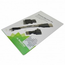 Кабель USB-MicroUSB с переходником miniUSB, черный, 13см, Avantree CGUS-SET-04