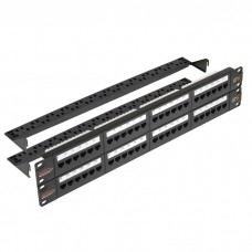 Патч-панель 19" NIKOMAX NMC-RP48UE2-2U-BK UTP 6 кат., 48 портов, 110/KRONE,T568A/B