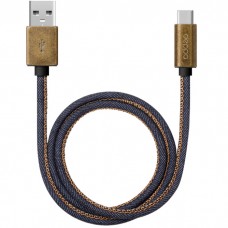 Кабель USB-A - Type C 1.2m Deppa 72277 синий медь/джинса