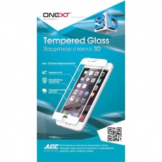 Защитное стекло Onext для Apple iPhone 11 Pro\X\XS, 3D, изогнутое по форме дисплея, белая рамка