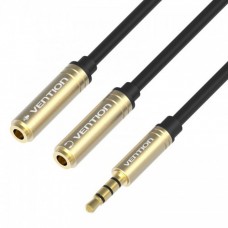 Переходник Audio/Mic 2x3.5 мм Jack (f) 4pin - 3.5 мм Jack (m) Vention ( BBCBY )