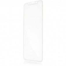 Защитное стекло Brosco для Apple iPhone 11 Pro\X\XS 3D, изогнутое по форме дисплея, белая рамка
