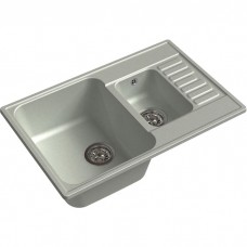 Кухонная мойка GranFest Quarz GF-Z21K 1,5 чаши с крылом 740*480мм серый