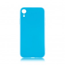 Чехол Brosco Softrubber\Soft-touch для Apple iPhone Xr голубой