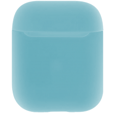 Чехол Brosco для Apple AirPods 2 силиконовый, голубой