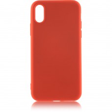Чехол Brosco Softrubber\Soft-touch, накладка для Apple iPhone Xs, красный
