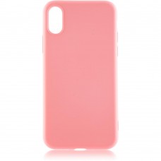 Чехол Brosco Softrubber\Soft-touch, накладка для Apple iPhone Xs, розовый