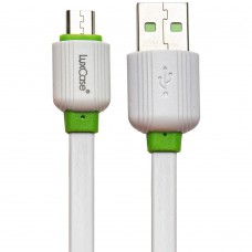 Кабель USB-A - Lightning LuxCase QY-PFA 1м белый PVC плоский