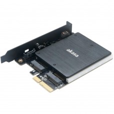 Переходник Akasa ( AK-PCCM2P-03 ) для 2xM.2 NGFF M-Type SSD в PCIe 3.0 x4