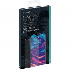 Защитное стекло Deppa 2,5D Full Glue для Apple iPhone 12 Pro Max черная рамка