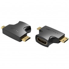 Адаптер HDMI (F)-mini + micro HDMI (M) Vention ( AGFB0 )