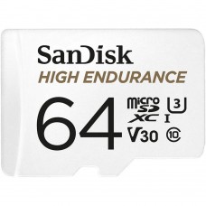 Флеш-карта microSDXC 64Гб Sandisk High Endurance, Class 10 UHS-1 U3 V30 ( SDSQQNR-064G-GN6IA )