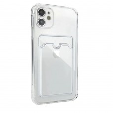 Чехол Zibelino Silicone Card Holder для Apple IPhone 11 прозрачный