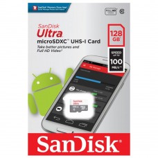 Флеш-карта microSDXC 128Гб Sandisk Ultra, Class 10/UHS-1 ( SDSQUNR-128G-GN3MN )