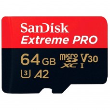 Флеш-карта microSDXC 64Гб Sandisk Extreme Pro, Class 10/UHS-I U3 ( SDSQXCU-064G-GN6MA )
