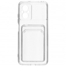 Чехол Zibelino Silicone Card Holder для Xiaomi Poco M5 4G прозрачный