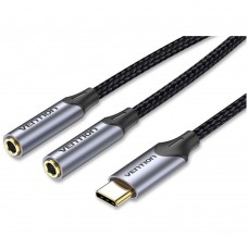 Переходник USB-C(m) - 2xJack3.5 F(Аудио+Микрофон)  BGNHY ( BGPHY ) 0.3м