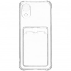 Чехол Zibelino Silicone Card Holder для Samsung Galaxy A03 Core прозрачный