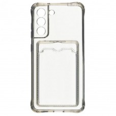Чехол Zibelino Silicone Card Holder для Samsung Galaxy S21 FE прозрачный
