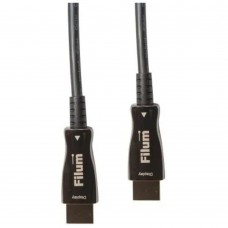Кабель HDMI Filum, активный, оптический, 20 м, 4K/60HZ,  v.2.0, ARC, 19M/19M, черный,  коробка, (FL-AOC-HDMI2.0-20M)