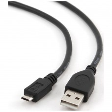 Кабель USB 2.0 Pro Filum (FL-CPro-U2-AM-microBM-1M), 1 м., черный, 2A, разъемы: USB A male- USB micro B male