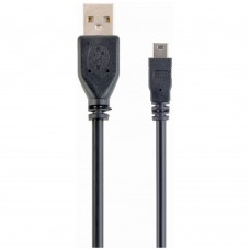 Кабель USB 2.0 Pro Filum (FL-CPro-U2-AM-miniBM-1.8M), 1.8 м., черный, 2A, разъемы: USB A male- USB mini B male