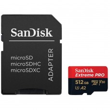 Флеш-карта microSDHC 512Гб Sandisk Extreme Pro, Class 10 UHS-1 U3 V30 ( SDSQXCD-512G-GN6MA )