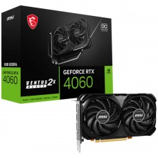 Видеокарта PCI-E MSI nVidia GeForce RTX 4060 Ventus 2X Black 8G OC 8192Mb GDDR6 ( RTX 4060 Ventus 2X Black 8G OC ) Ret