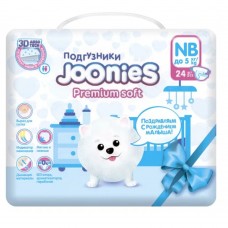 Joonies Подгузники Premium Soft, NB (0-5 кг.) (24 шт.)