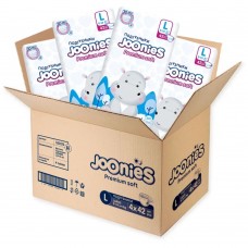 Joonies Подгузники Premium Soft, L (9-14 кг.), 42 шт. (4 упаковки)
