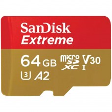 Флеш-карта microSDHC 64Гб Sandisk Extreme Gaming class 10 UHS-1 U3 V30 A2( SDSQXAH-064G-GN6GN )