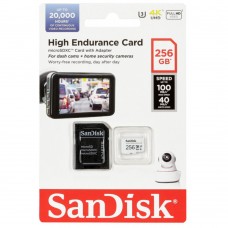 Флеш-карта microSDXC 256Гб Sandisk High Endurance, Class 10 UHS-1 U3 V30 ( SDSQQNR-256G-GN6IA )