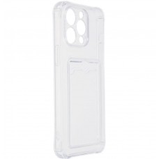 Чехол Zibelino Silicone Card Holder для Apple IPhone 15 Pro прозрачный