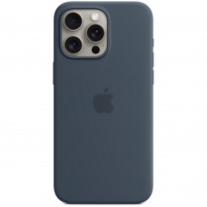 Чехол для Apple iPhone 15 Pro Max Silicone Case with MagSafe Storm Blue MT1P3FE/A