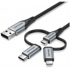 Переходник USB3.0 - Micro-B, USB-C, Lightning M Vention ( CQJHF )