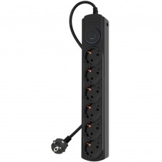 Сетевой фильтр Ippon BK-6-EU-3-10-B 3м Black 6 розеток