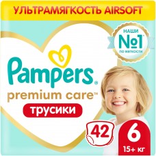 Pampers Трусики Premium Care, 6 (15+ кг.) (42 шт.)
