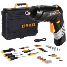Аккумуляторная отвертка Deko DKS4FU-Li в кейсе + набор инструментов 112 предметов 063-4153