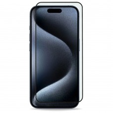 Защитное стекло ZibelinoTG для Apple iPhone 15 Pro 3D черная рамка