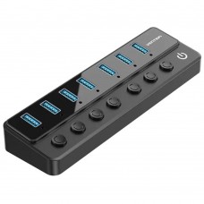 Концентратор OTG USB 3.0 Vention CHXB0 7 ports черный