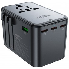Стационарное зарядное устройство Acefast Z1 PD75W GaN 3 x USB-C + 2 x USB-A Multifunctional Charging Adapter черное