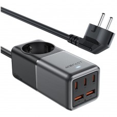Стационарное зарядное устройство Acefast Z2 PD75W GaN 3 x USB-C + 2 x USB-A Charging Adapter черное