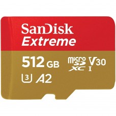 Флеш-карта microSDHC 512Гб Sandisk Extreme 10 UHS-1 U3 V30 A2( SDSQXAV-512G-GN6MA )