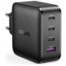 Зарядное устройство сетевое Ugreen CD224 70774 65W 3xType C + USB, черное