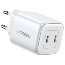 Зарядное устройство сетевое Ugreen CD294 (15327) 45W 2xType-C белое