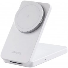 Беспроводная зарядная панель Ugreen W528 (45055) 2 в 1 Для IPhone, Airpods, White