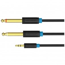 Кабель 3.5St.jack - 6.5St.jack 2м Vention ( BACBH ) черный Кабель 3.5St.jack - 6.5St.jack 2м Vention ( BACBH ) черный