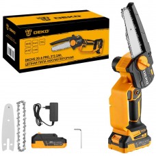 Пила цепная аккумуляторная Deko DKCHS 20-6 PRO, 4" и 6", 20В, 2x2.2Ач, 2 шины и 2 цепи 083-2011